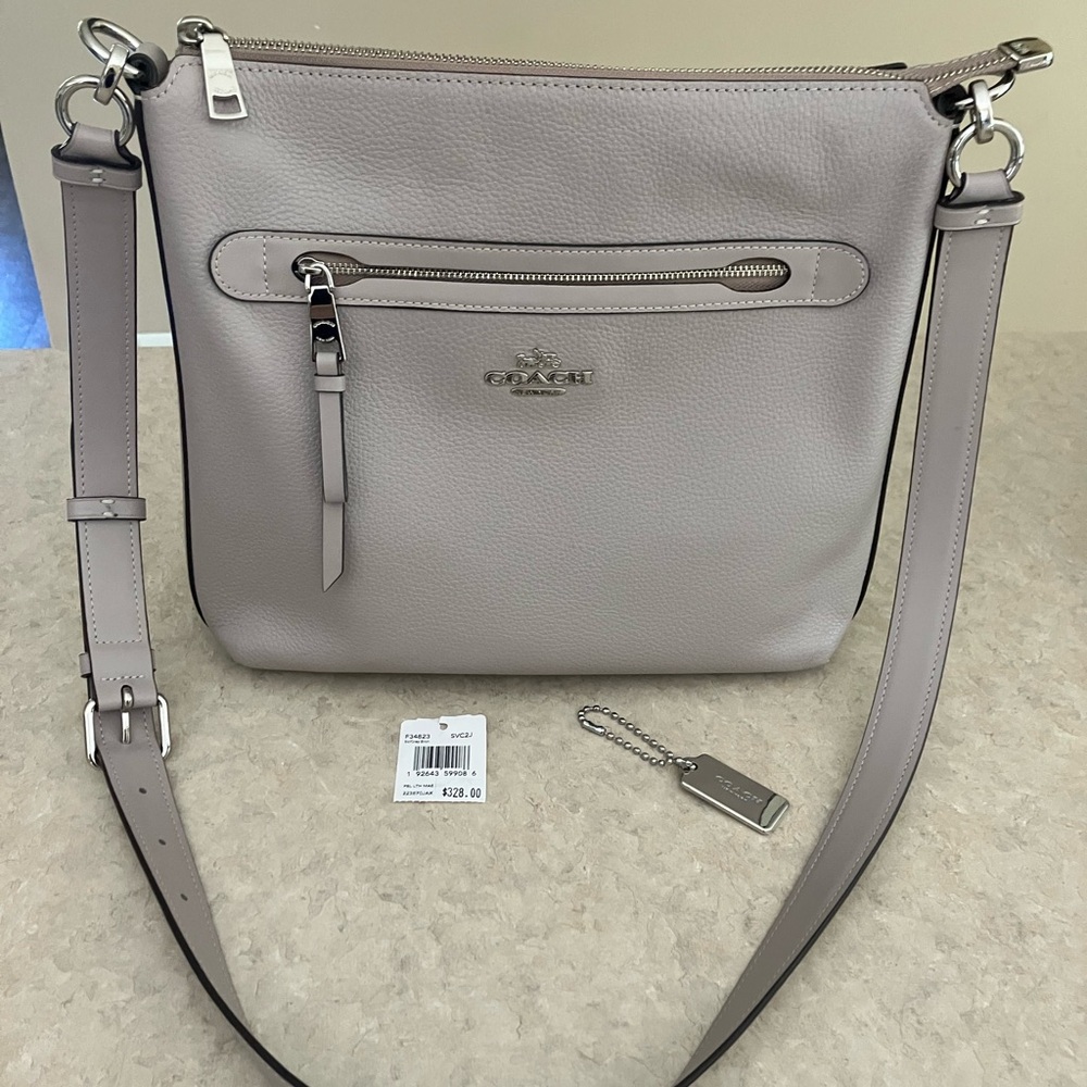 Coach Mae File Grey Birch Crossbody Bag